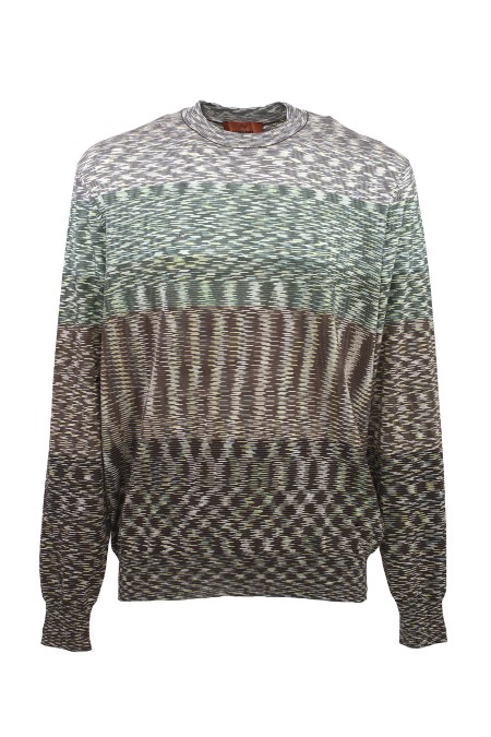 Shop MISSONI  Paricollo: Missoni cotton sweater.
Crew neck.
Long sleeves.
Regular fit.
Composition: 100% Cotton.
Made in Italy.. US24SN0K BK012Q -S612U
